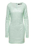 Rotate Women Mini Green Dress With All-Over Sequins In Recycled Fabric Woman by Luosophy