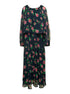 Rotate Women Maxi Multicolor Dress With All-Over Roses Print In Chiffon Woman by Luosophy