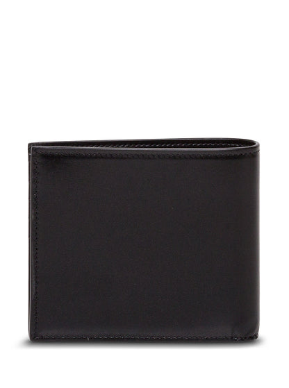 Saint Laurent Men Black Leather Wallet With Logo by Luosophy
