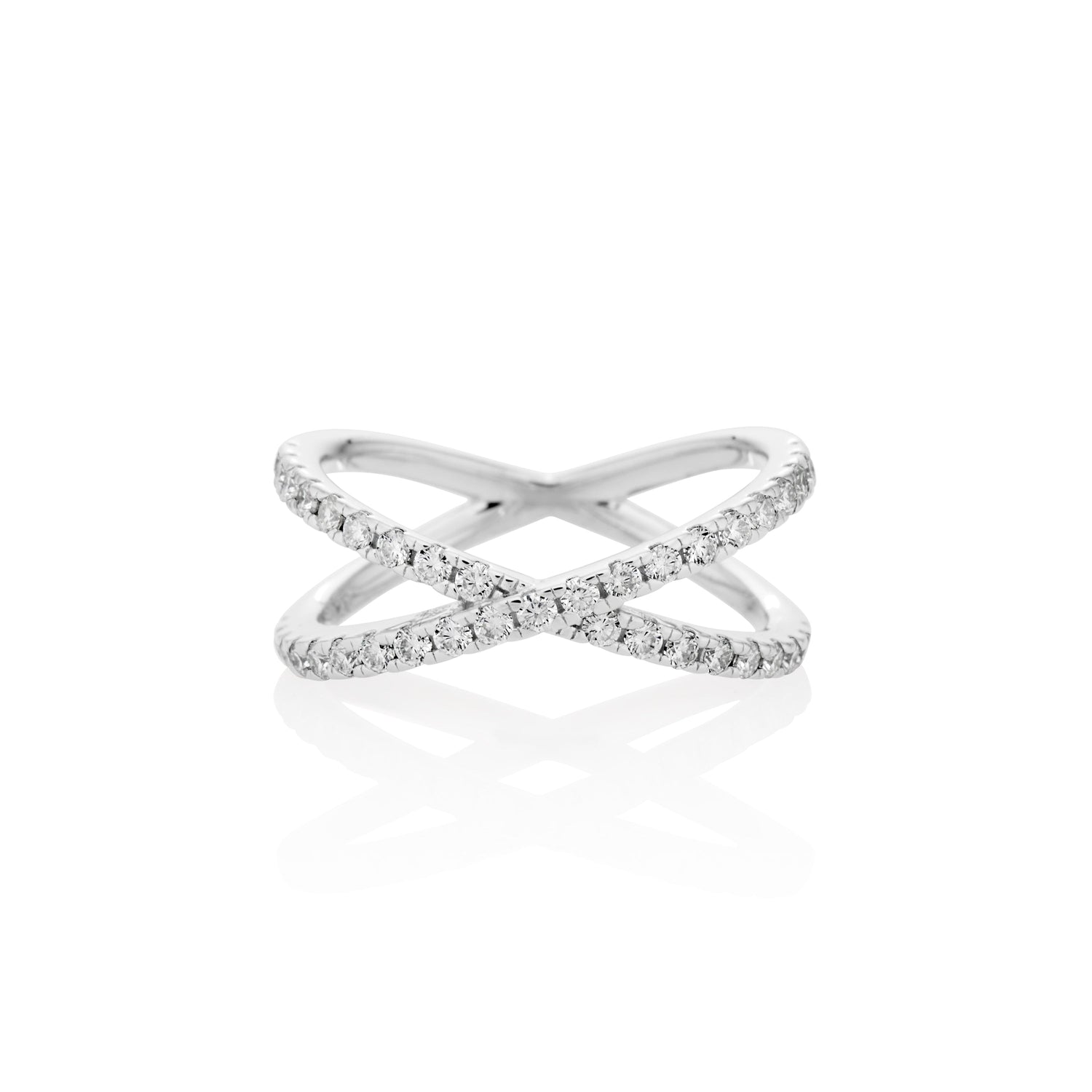 1.5mm Moissanite Infinity Ring in 925 Sterling Silver - rings