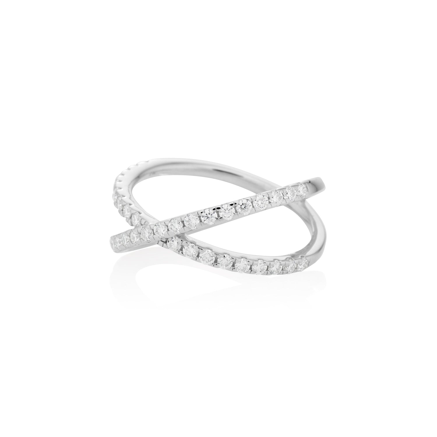 1.5mm Moissanite Infinity Ring in 925 Sterling Silver - DestGlow