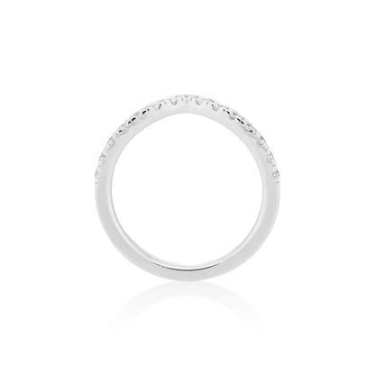 1.8mm Moissanite V Curve Ring in 925 Sterling Silver - DestGlow