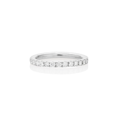 2mm Moissanite Eternity Ring in 925 Sterling Silver - DestGlow