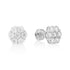 Moissanite Flower Cluster Earrings in Silver - rings
