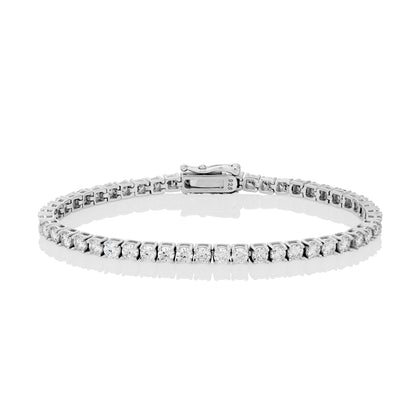 3MM Moissanite Tennis Bracelet in Solid 925 Silver - bracelets