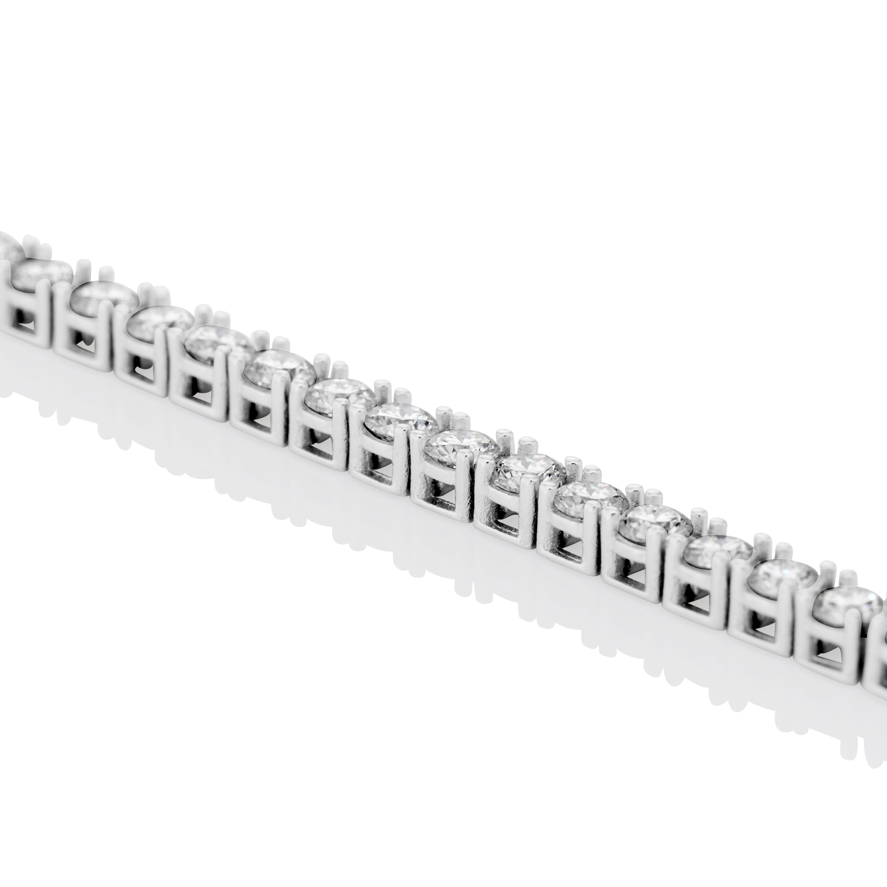 3MM Moissanite Tennis Bracelet in Solid 925 Silver - DestGlow