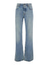 Balenciaga Women Light Blue Low Waisted Straight Jeans In Denim Woman by Luosophy