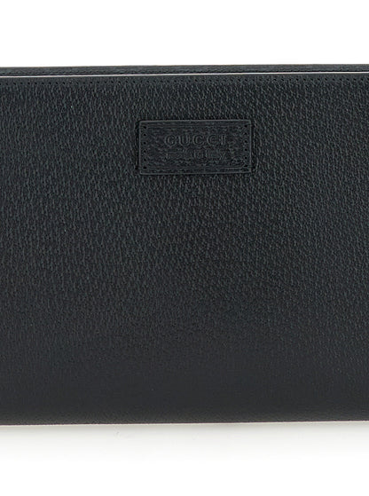 Gucci Men Super Mini Crossbody Bag With Logo Patch In Leather Man by Luosophy