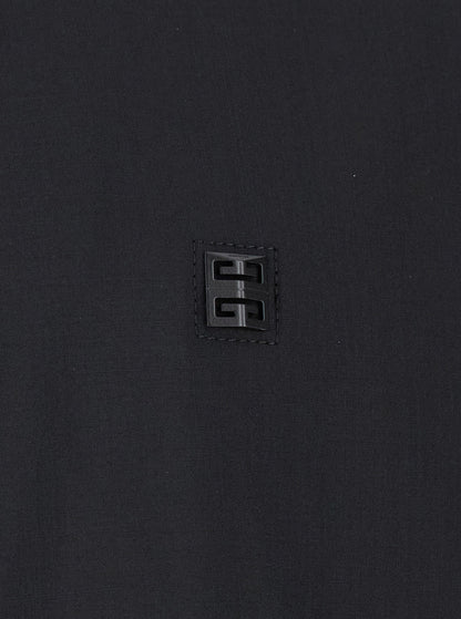 Givenchy Men Black Zip-Up Hoodie With Logo Detail In Wool Man by Luosophy