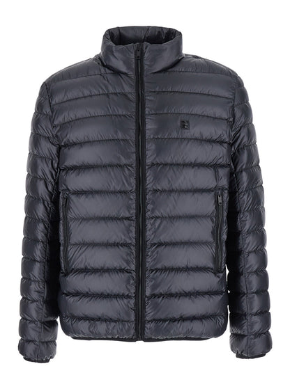 Givenchy Men Black High Neck Down Jacket With Logo Detail In Tech Fabric Man by Luosophy