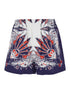 Gucci Men Blue Shorts With Gucci Bandana Print In Cotton Man by Luosophy