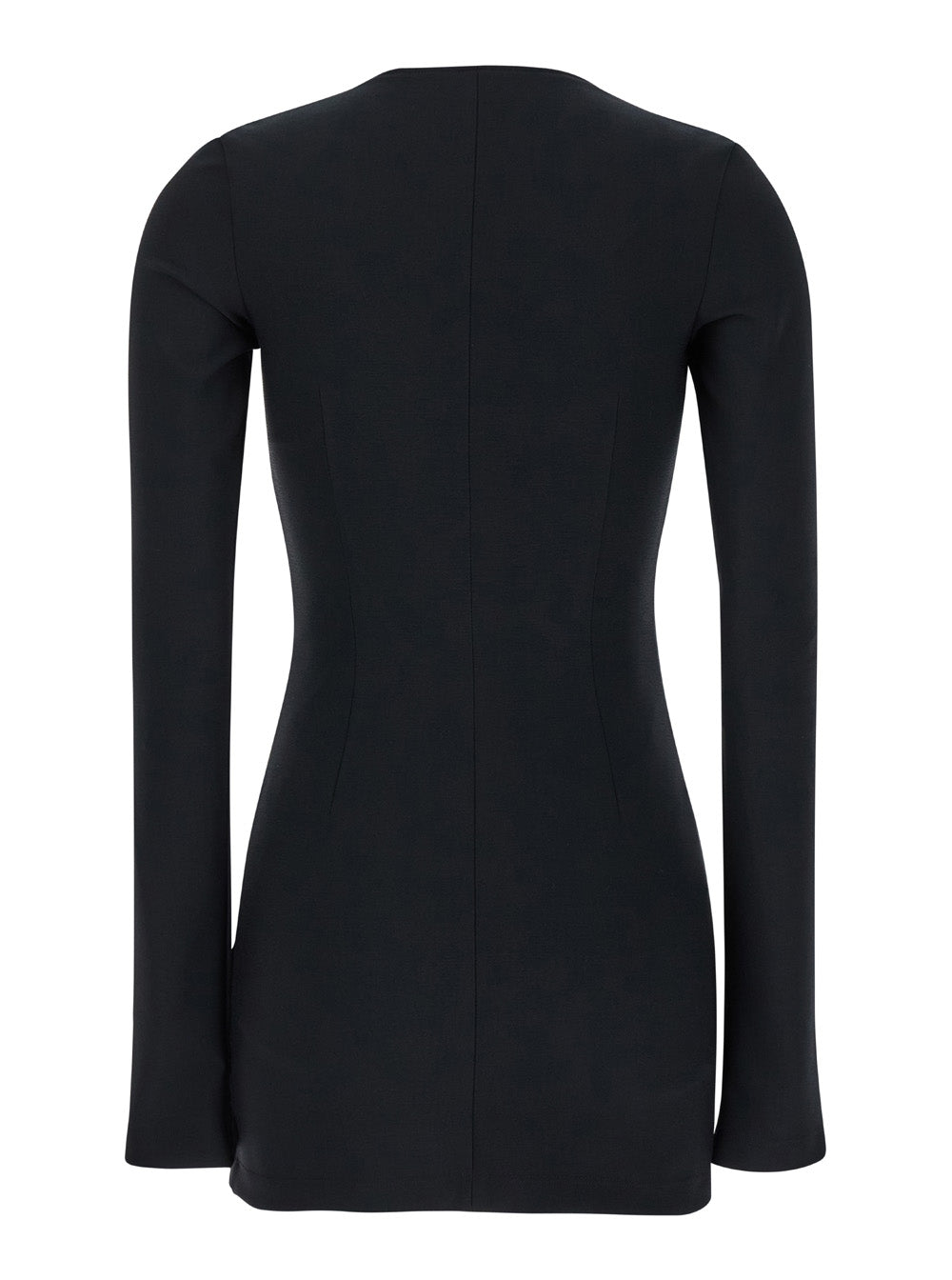The Attico Women Mini Black Dress With Branded Zip Puller In Tech Fabric Woman by Luosophy