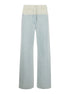 Givenchy Women Blue Jeans With Tweed Waist In Denim Woman by Luosophy