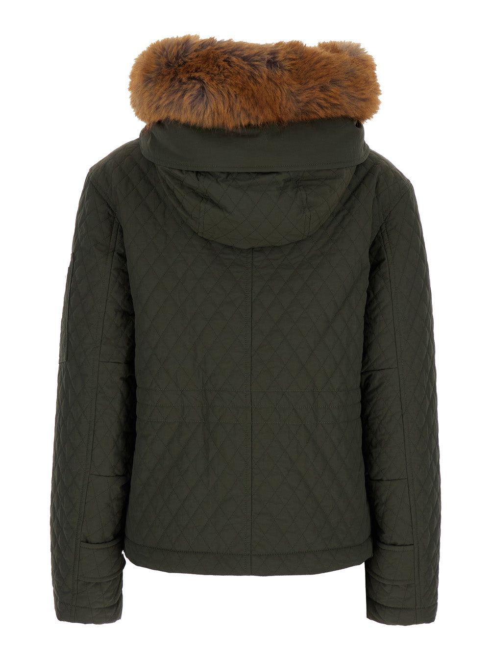 Burberry Women Green Quilted Jacket With Ekd Logo Detail In Cotton Blend Woman by Luosophy