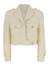 Givenchy Women White Jacket With Logo 4G Detail On The Buttons In Wool Blend Woman by Luosophy