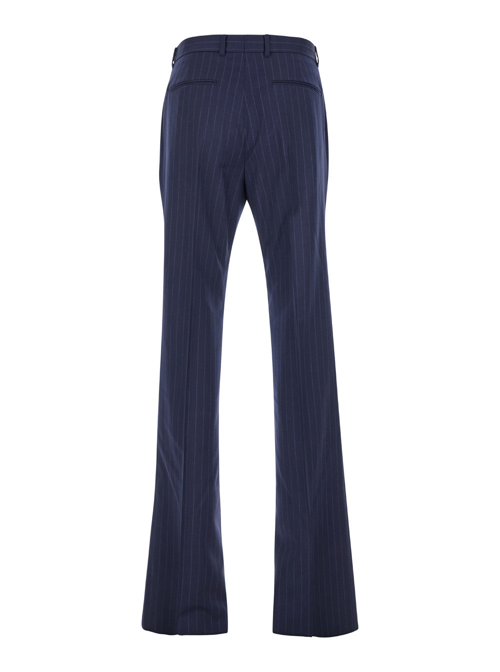 Givenchy Men Blue Flared Pants With High Waist In Wool Man by Luosophy