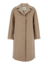 Fendi Women Beige Single-Breasted Reversible Coat In Wool Blend Woman by Luosophy