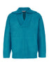 Valentino Men Light Blue Pullover With V Neck In Silk Blend Knit Man by Luosophy