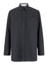 Gucci Men Grey Shirt With Pointed Collar In Wool Man by Luosophy