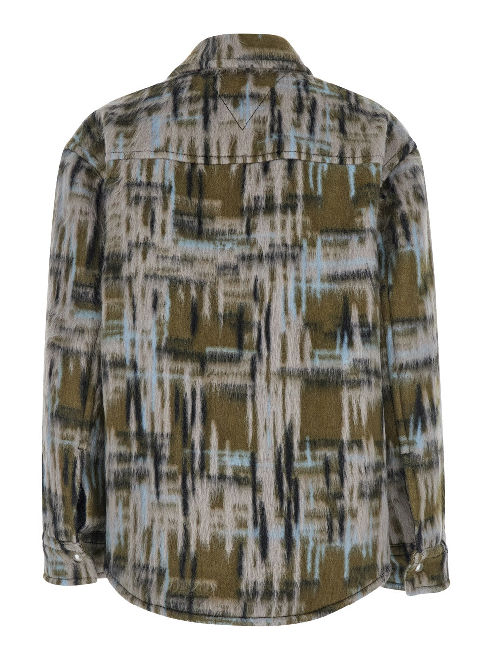 Bottega Veneta Women Multicolor Overshirt With Pointed Collar In Brushed Wool Woman by Luosophy