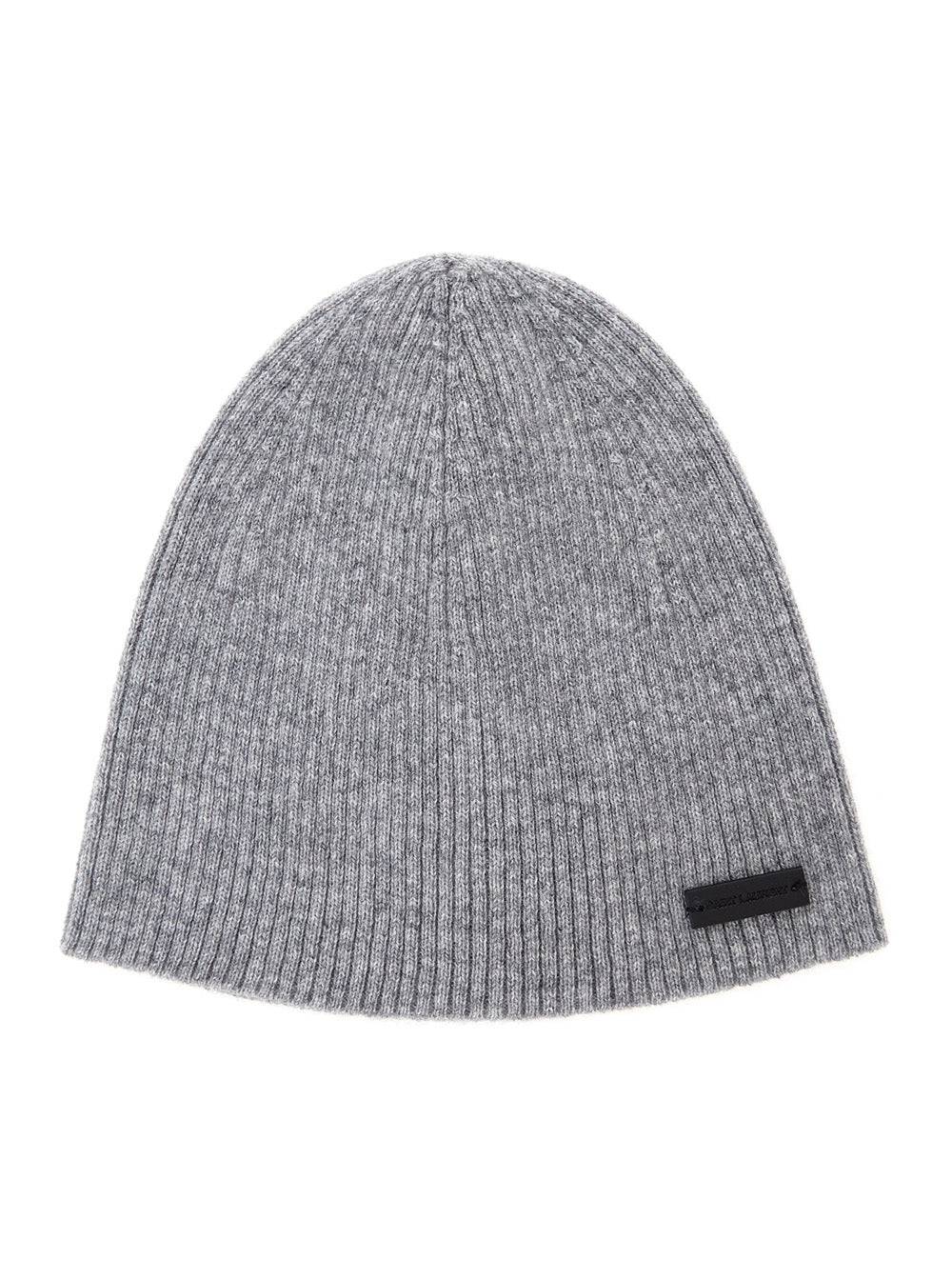Saint Laurent Men Grye Beanie With Logo Patch In Cashmere Man by Luosophy