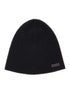 Saint Laurent Men Black Beanie With Logo Patch In Cashmere Man by Luosophy