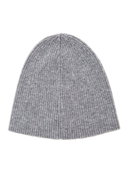 Saint Laurent Men Grye Beanie With Logo Patch In Cashmere Man by Luosophy