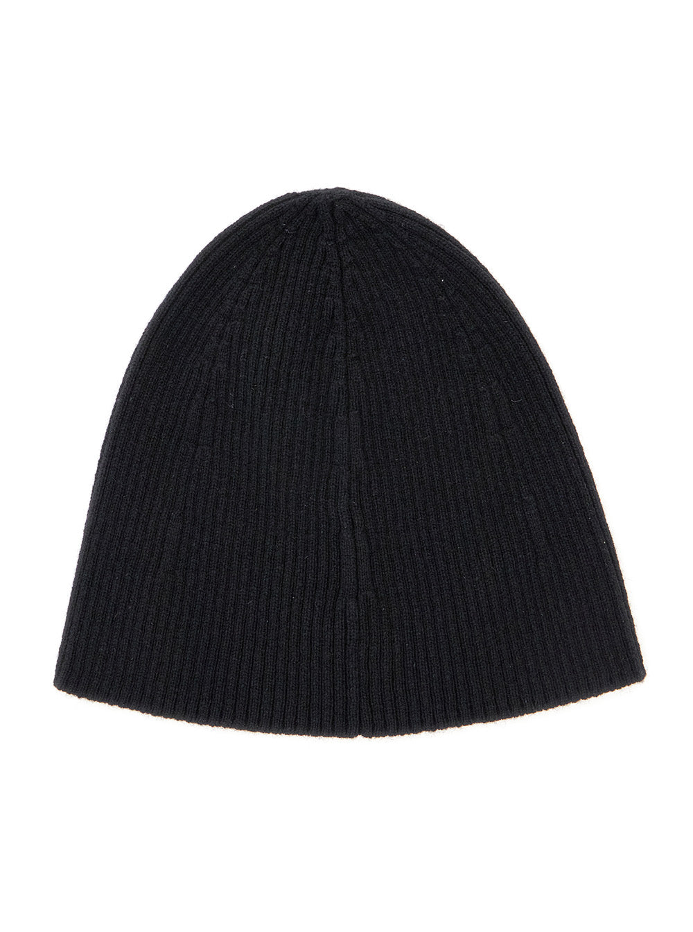 Saint Laurent Men Black Beanie With Logo Patch In Cashmere Man by Luosophy