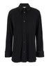 Bottega Veneta Women Black Shirt With Notebook Cuffs In Viscose Woman by Luosophy