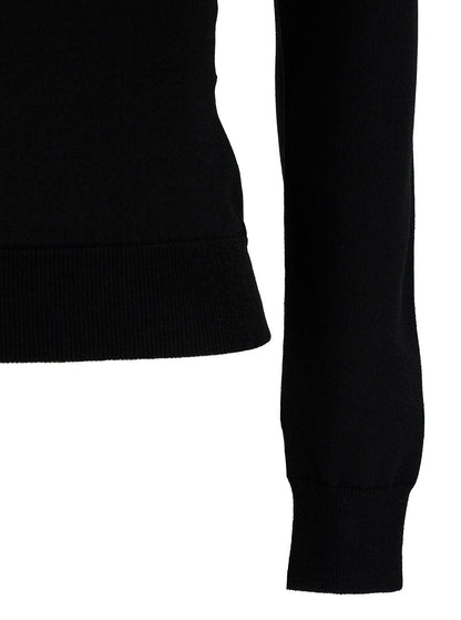 Alexander Mcqueen Women Black Top With Square Neckline In Viscose Blend Woman by Luosophy