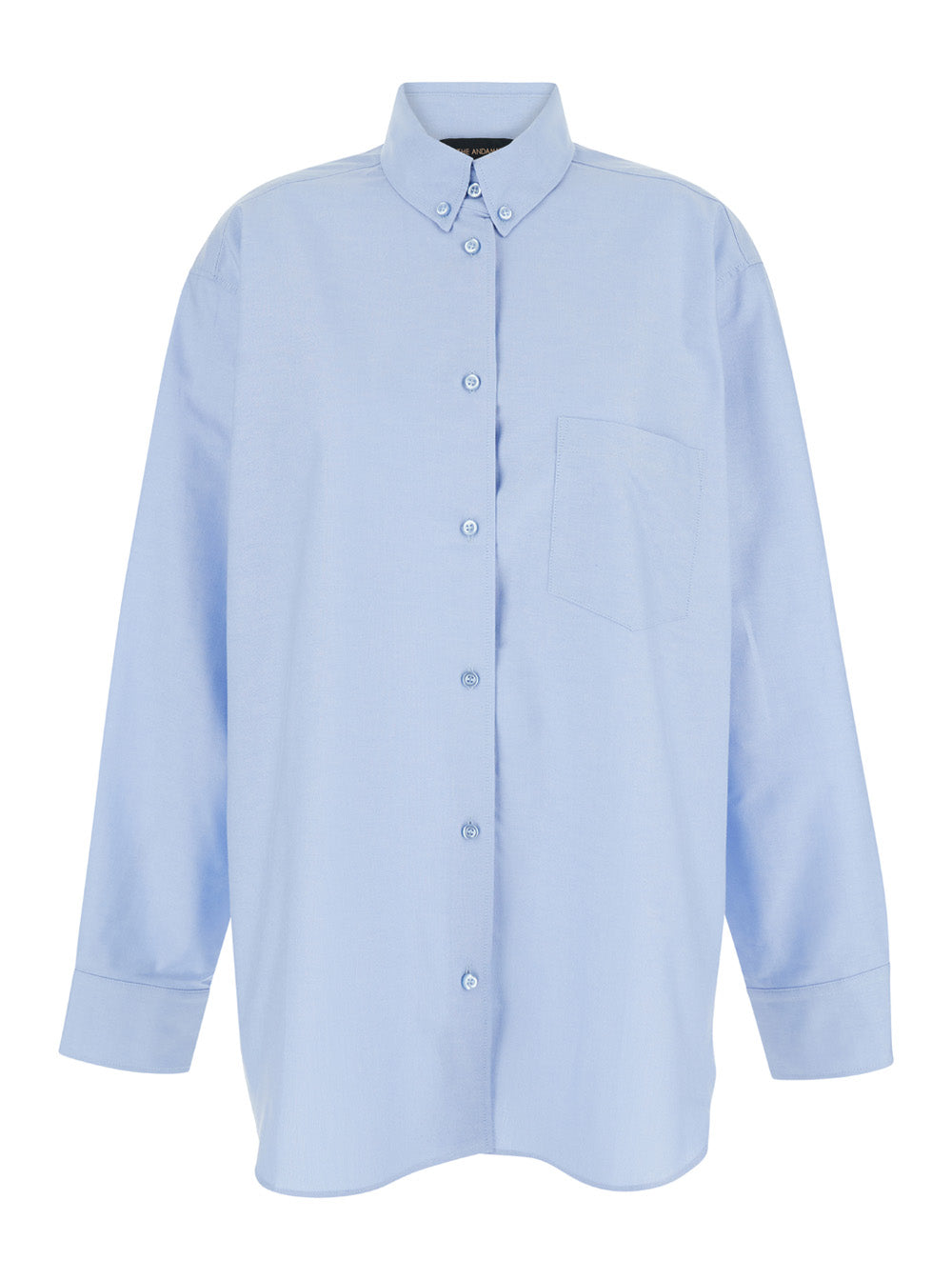 The Andamane Women Light Blue Shirt With Buttons In Cotton Blend Woman by Luosophy