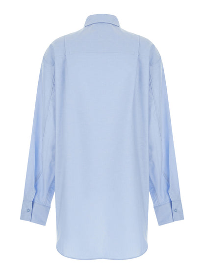 The Andamane Women Light Blue Shirt With Buttons In Cotton Blend Woman by Luosophy
