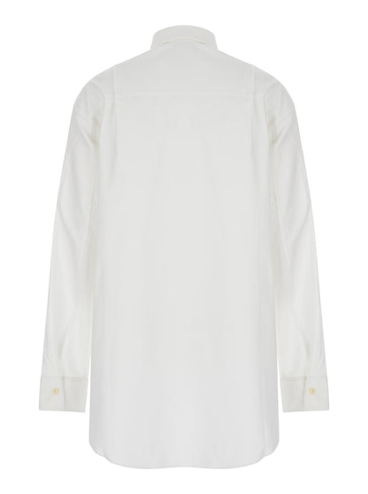The Andamane Women White Shirt With Buttons In Cotton Blend Woman by Luosophy