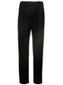 Bottega Veneta Women Black Straight Trousers With Coulisse At Waistline In Wool Twill Woman by Luosophy