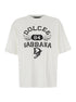 Dolce & Gabbana Men White Oversize T-Shirt With Maxi Logo On The Front In Cotton Man by Luosophy