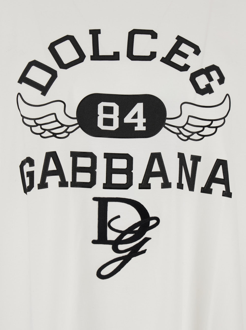 Dolce &amp; Gabbana Men White Oversize T-Shirt With Maxi Logo On The Front In Cotton Man by Luosophy