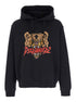 Dsquared2 Men Black Hoodie With Drawstring Hood And Maxi Logo Print On The Front In Cotton Man by Luosophy