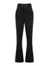 Bottega Veneta Women Black Flared Pants With Belt Loops In Viscose Blend Woman by Luosophy