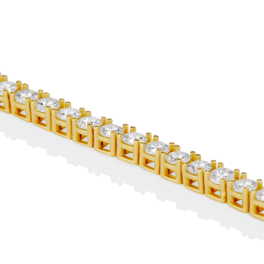 3mm Moissanite Tennis Bracelet in Yellow Gold Vermeil - DestGlow