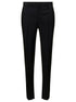 Gucci Women Black Slim Pants With Horsebit Detail In Mohair And Wool Woman by Luosophy