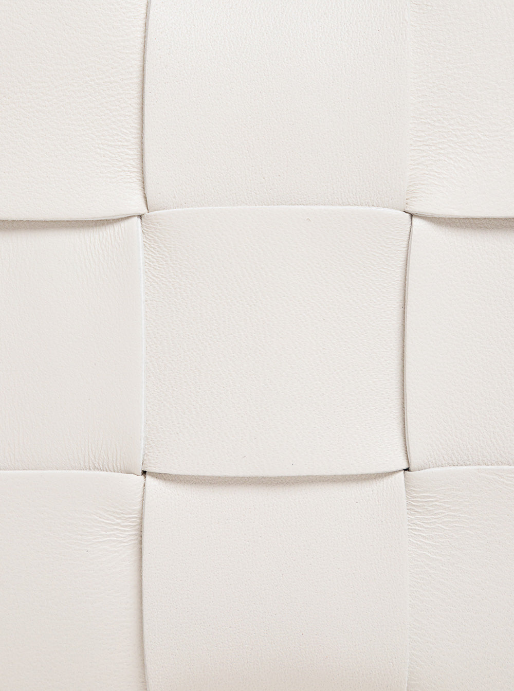 Bottega Veneta Women Cassette White Leather Crossbody Bag In Intreccio Nappa Leather by Luosophy