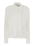 Alexander Mcqueen Women White Blouse With Scarf Detail On The Front In Silk Woman by Luosophy