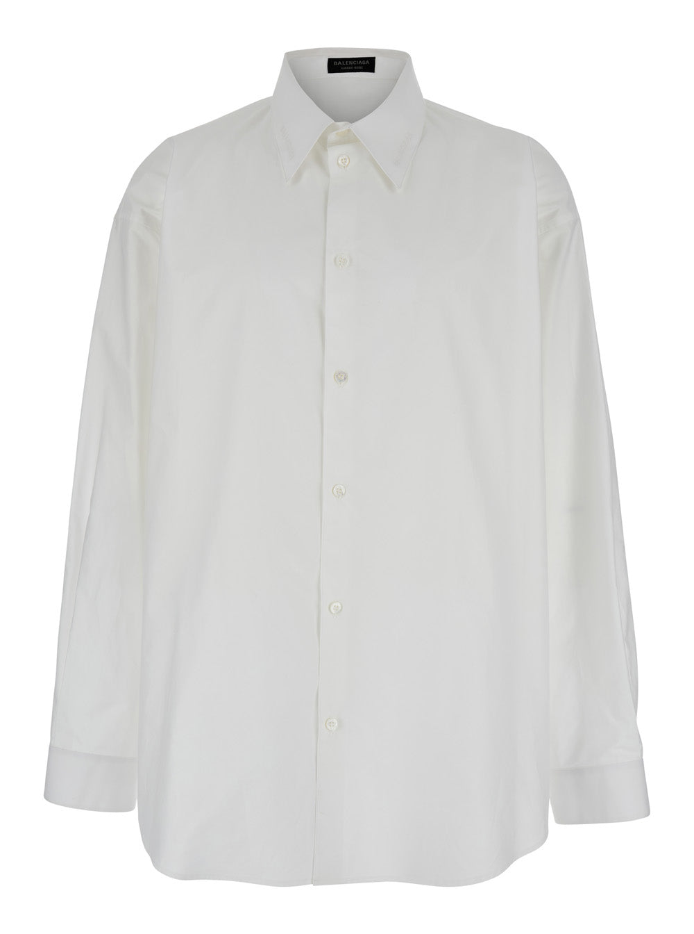 Balenciaga Men White Shirt With Pointed Collar In Cotton Man by Luosophy
