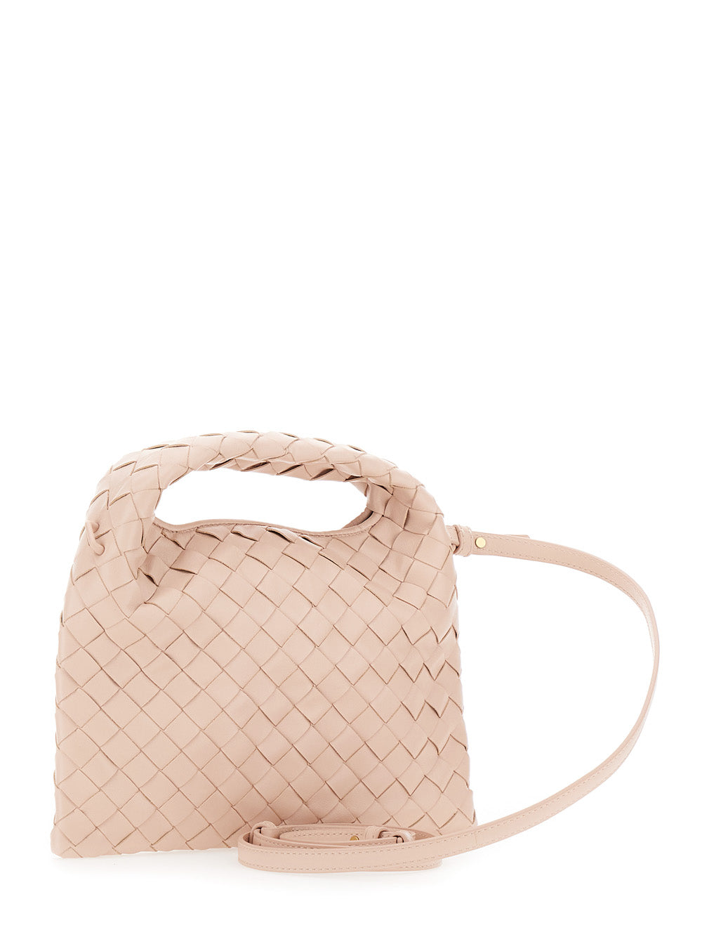 Bottega Veneta Women Pink Crossbody Bag With Removable Shoulder Strap And Intrecciato Motif In Leather Woman by Luosophy
