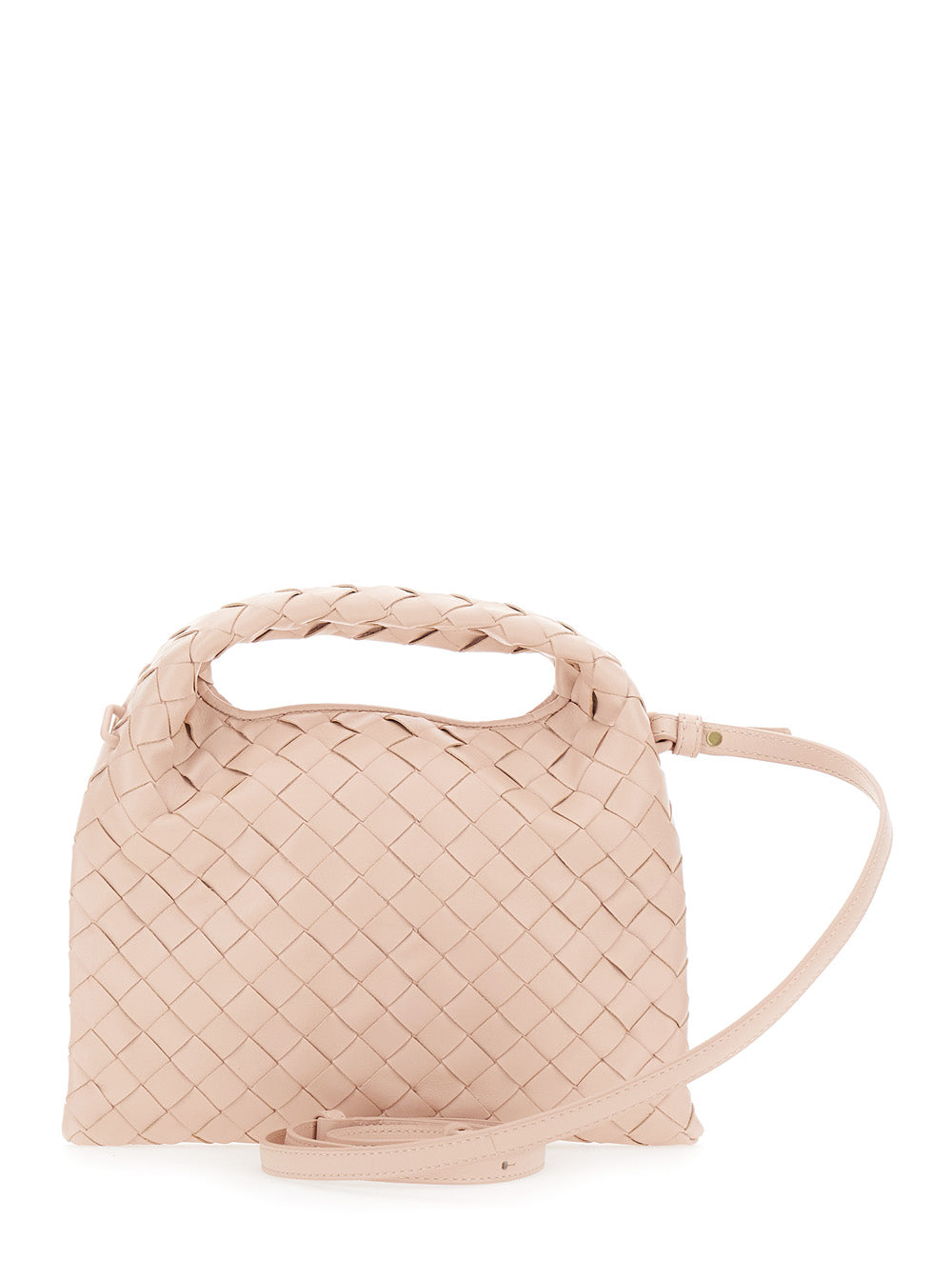 Bottega Veneta Women Pink Crossbody Bag With Removable Shoulder Strap And Intrecciato Motif In Leather Woman by Luosophy