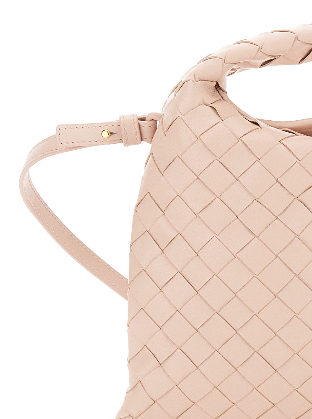 Bottega Veneta Women Pink Crossbody Bag With Removable Shoulder Strap And Intrecciato Motif In Leather Woman by Luosophy