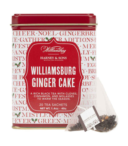 Williamsburg Ginger Cake, Tin of 20 Sachets