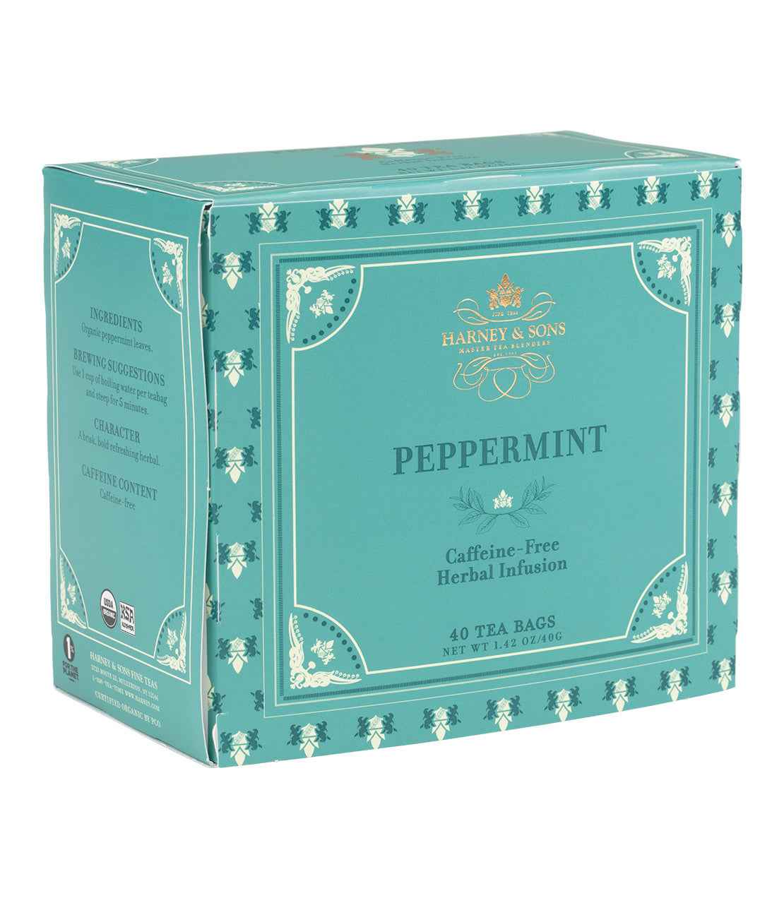 Organic Peppermint Herbal Premium Teabags