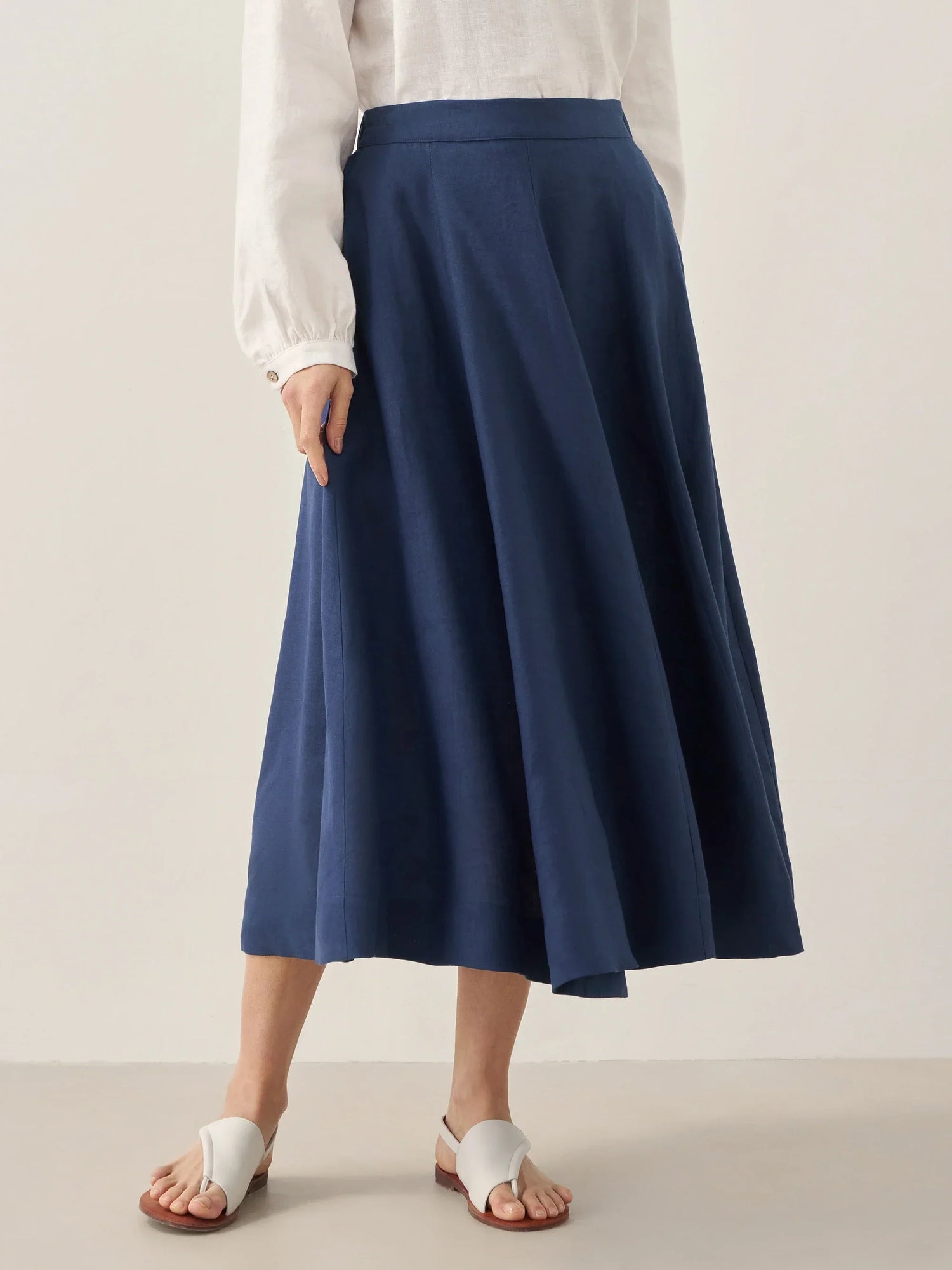 100% Linen A-Line Skirt JEMMA by LINTICO