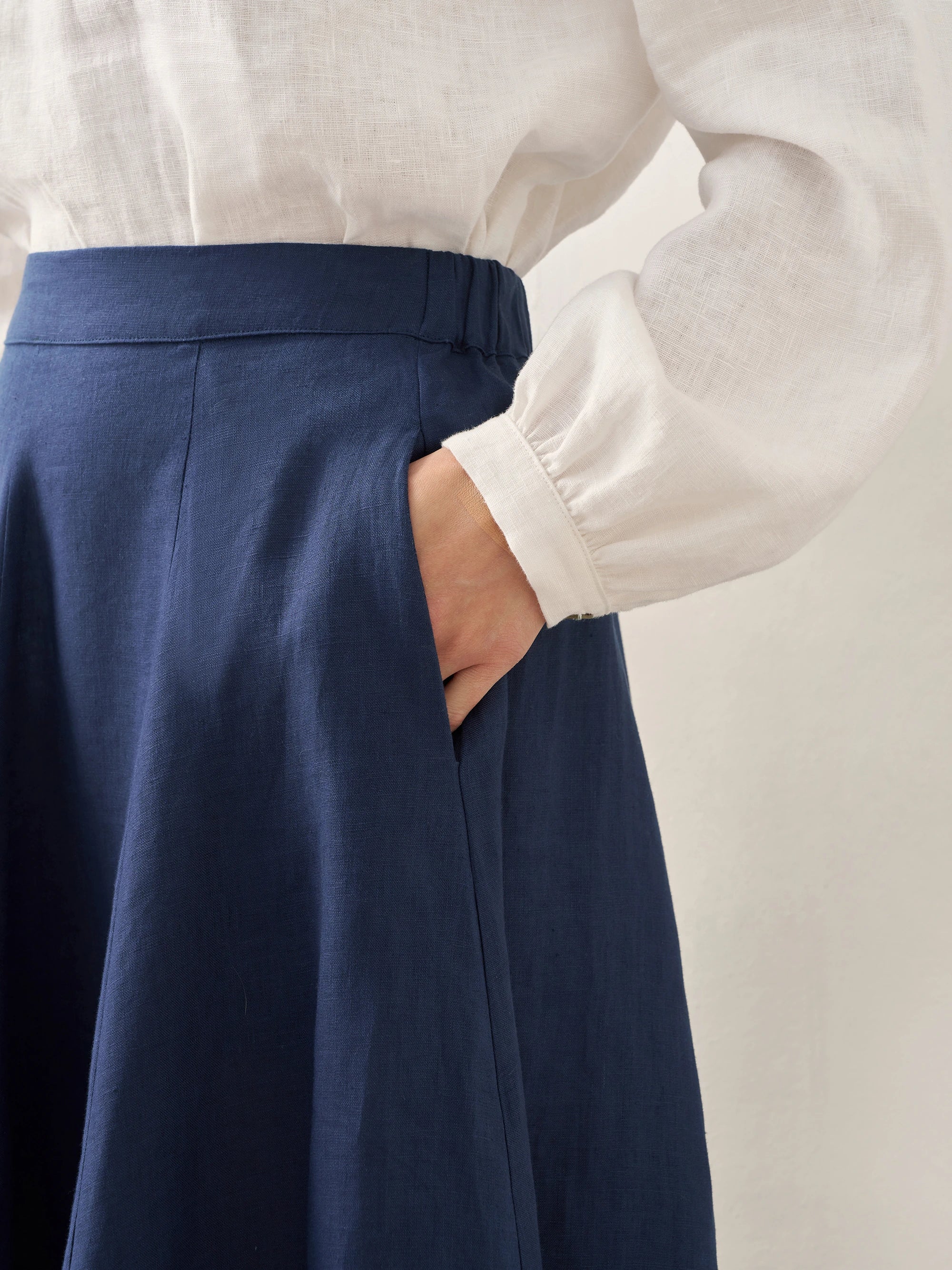 100% Linen A-Line Skirt JEMMA by LINTICO